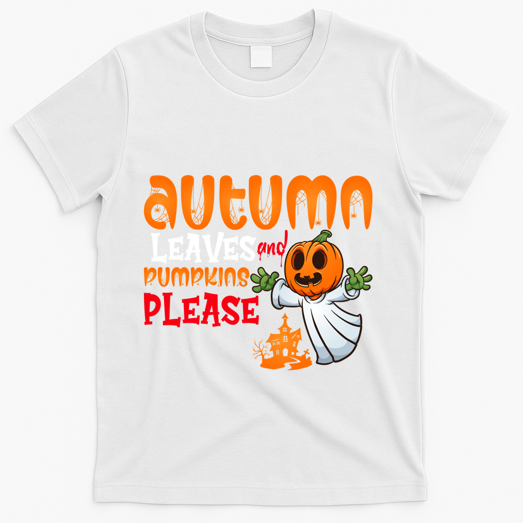 Autumn Leaves And Pumpkins Please T-Shirt product image 2