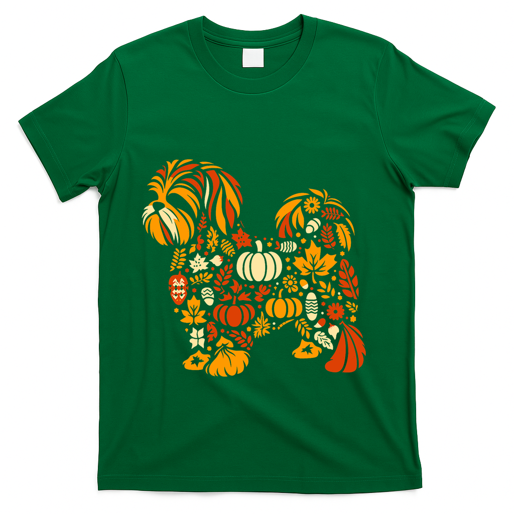 Autumn Pumpkin Fall Shih Tzu Thanksgiving T-Shirt product image 4