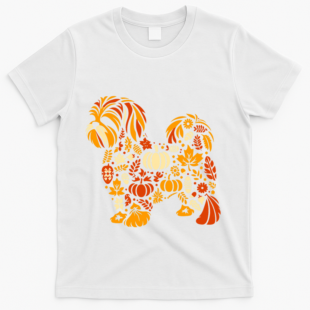 Autumn Pumpkin Fall Shih Tzu Thanksgiving T-Shirt product image 2