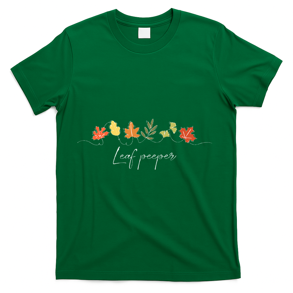 Autumn Peeping Fall Foliage Leaf Peeper Thanksgiving T-Shirt product image 4