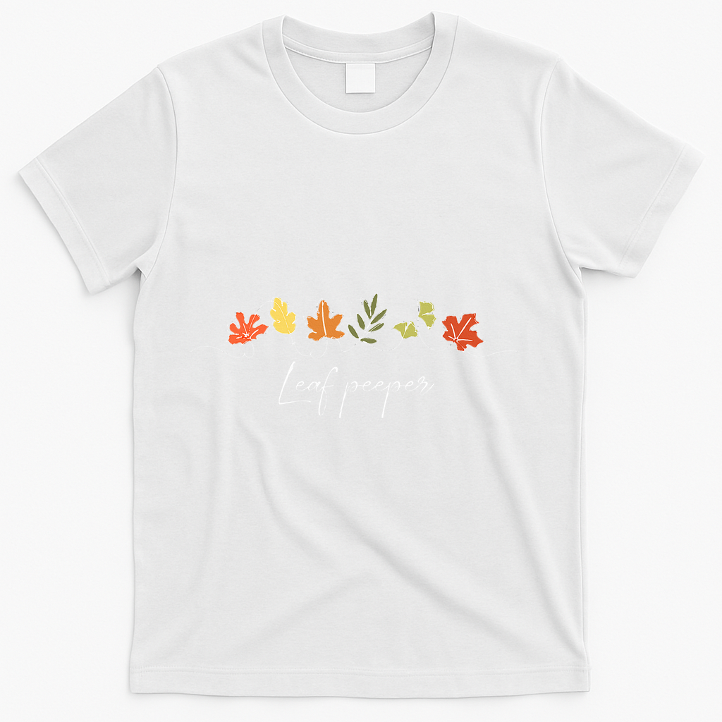 Autumn Peeping Fall Foliage Leaf Peeper Thanksgiving T-Shirt product image 2
