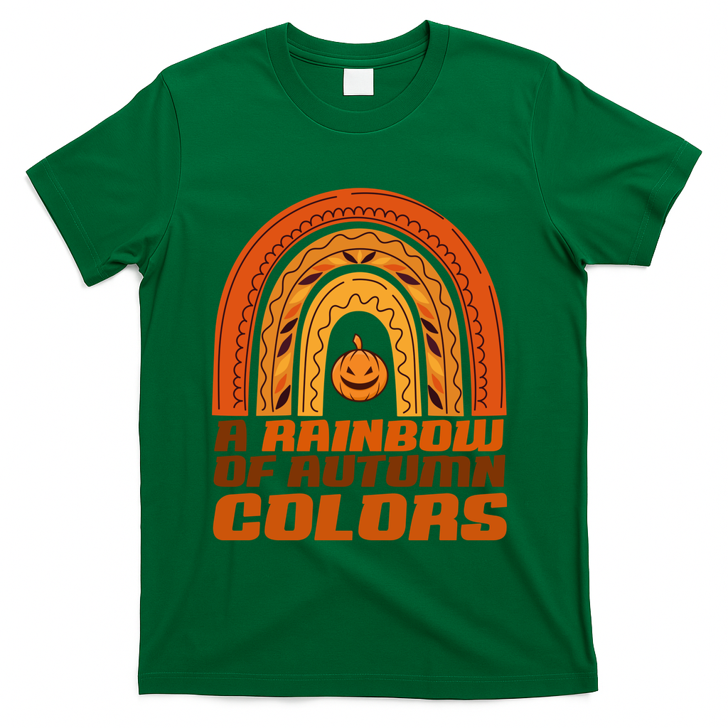 A Rainbow Of Autumn Colors Halloween Pumpkin T-Shirt product image 4
