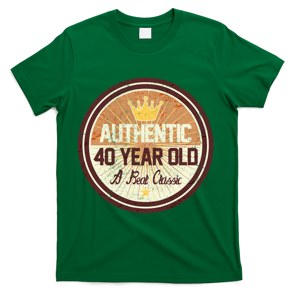 Authentic 40 Year Old Classic 40th Birthday T-Shirt product image 4