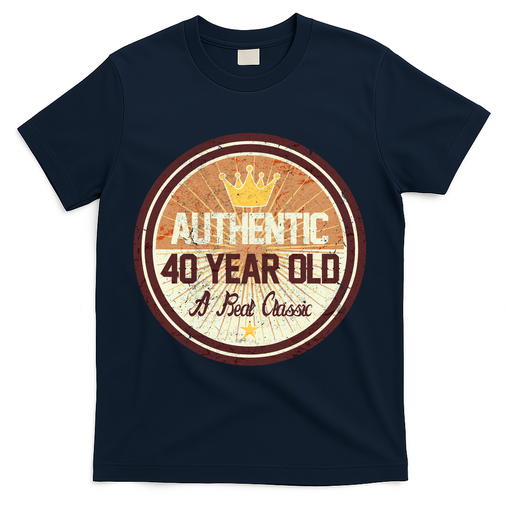 Authentic 40 Year Old Classic 40th Birthday T-Shirt product image 3