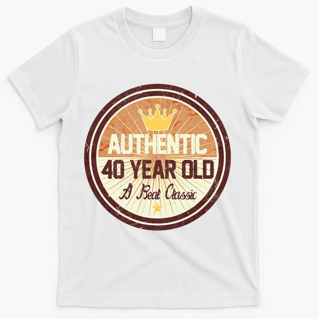 Authentic 40 Year Old Classic 40th Birthday T-Shirt product image 2