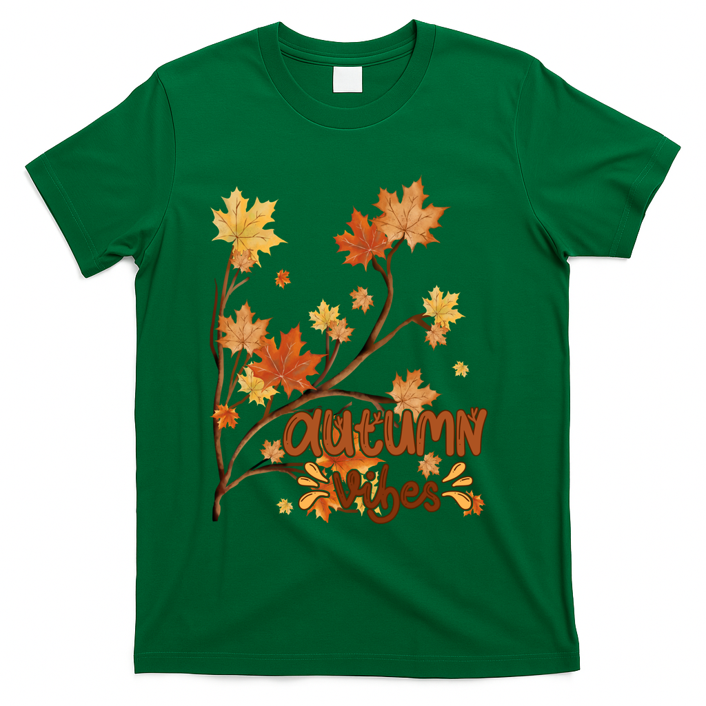 Autumn Vibes Leaves Cozy T-Shirt product image 4