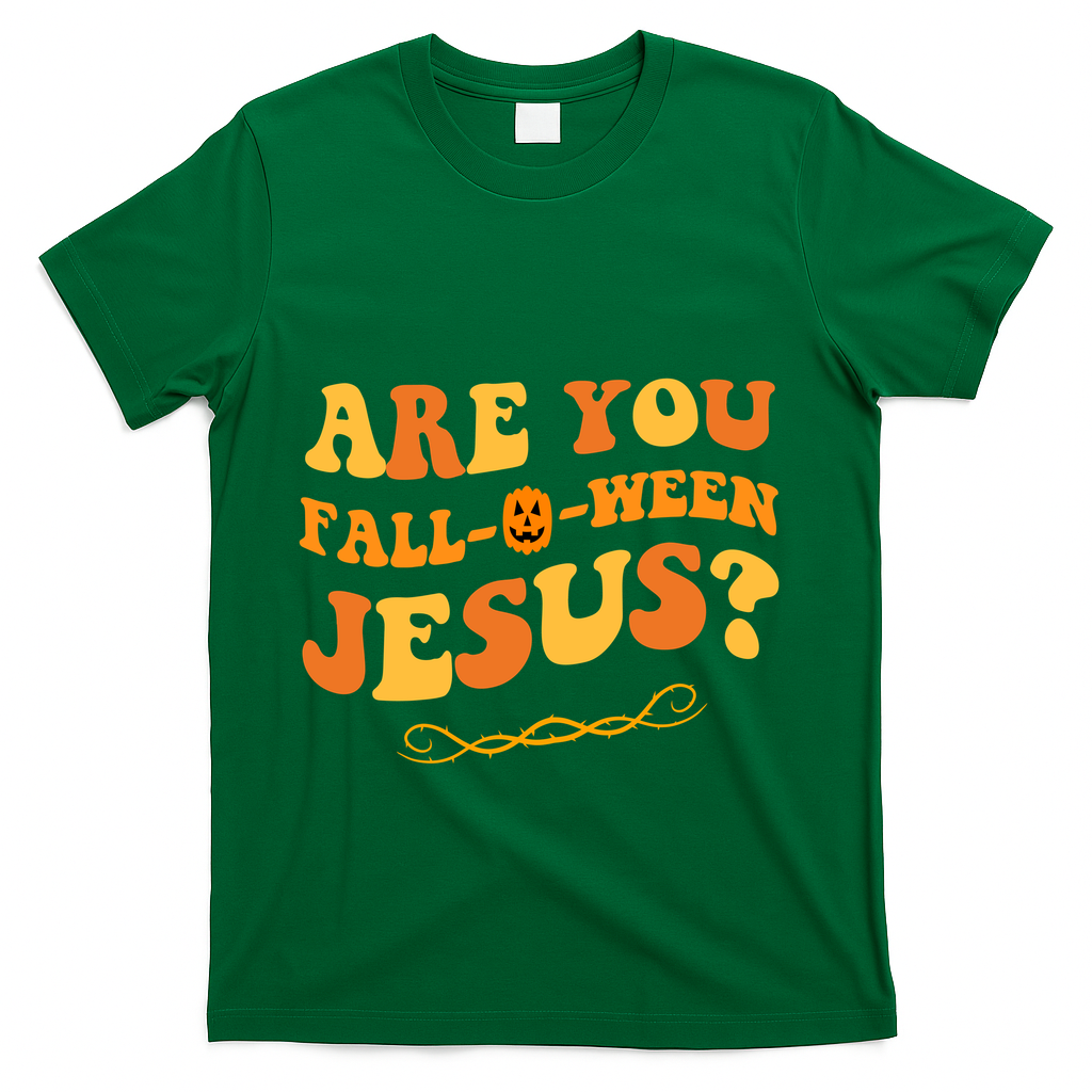 Are You Falloween Jesus? Cute Funny Halloween Fall T-Shirt product image 4