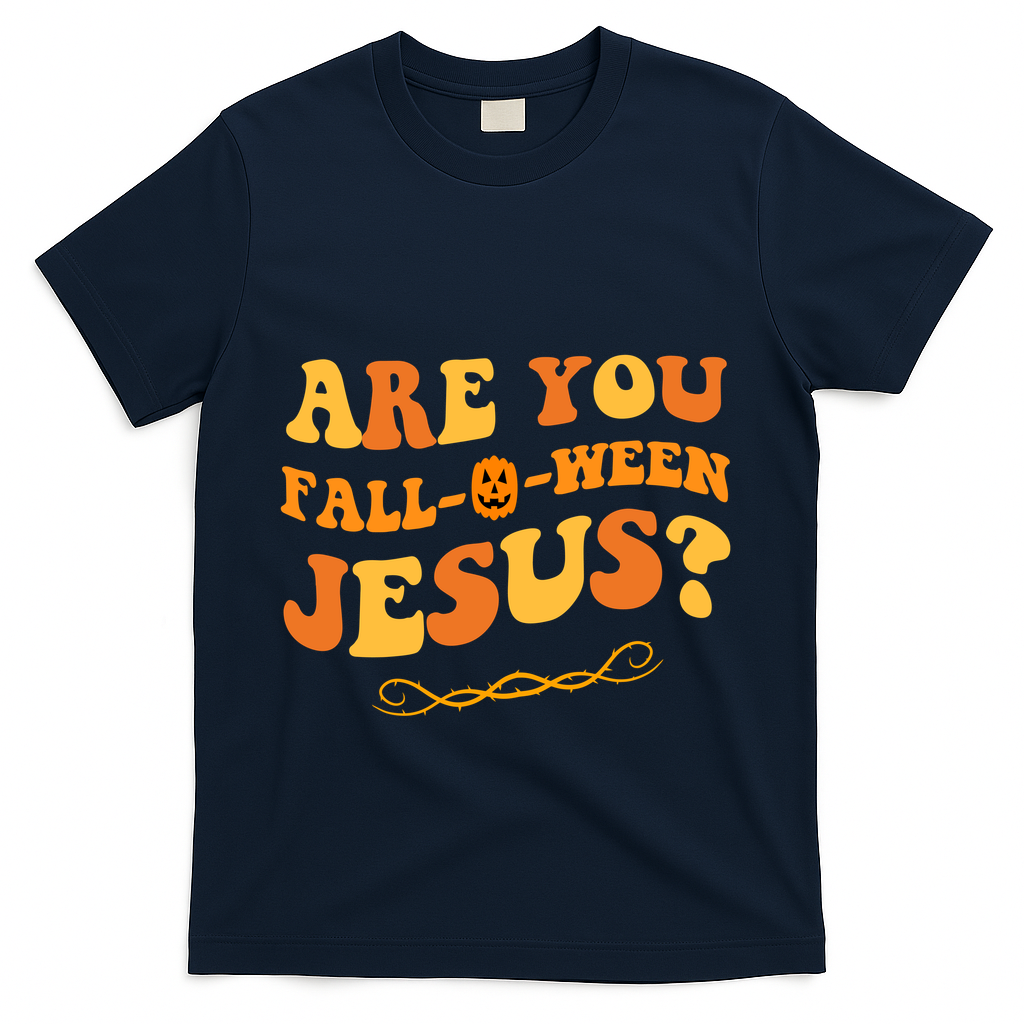 Are You Falloween Jesus? Cute Funny Halloween Fall T-Shirt product image 3