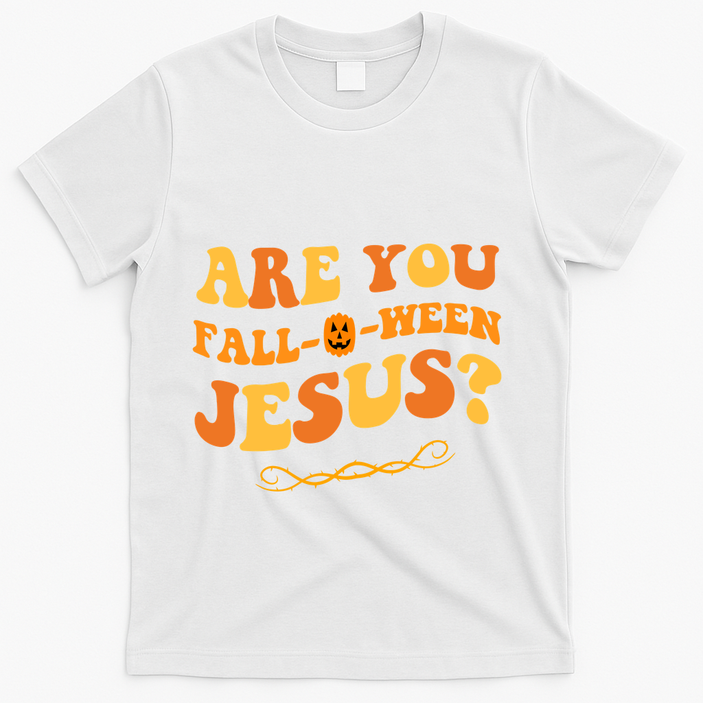 Are You Falloween Jesus? Cute Funny Halloween Fall T-Shirt product image 2