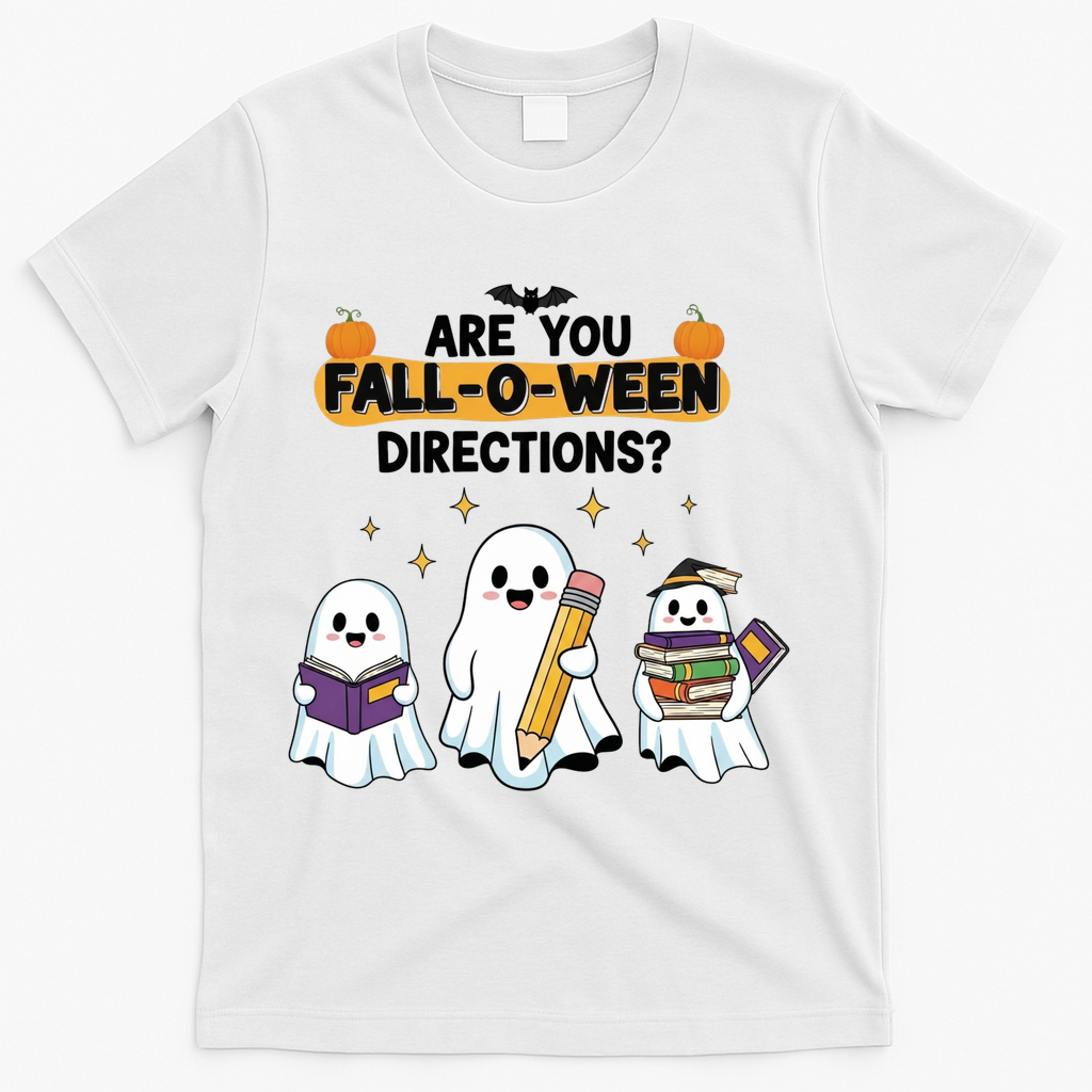 Are You Fall O Ween Directions Halloween T-Shirt product image 2