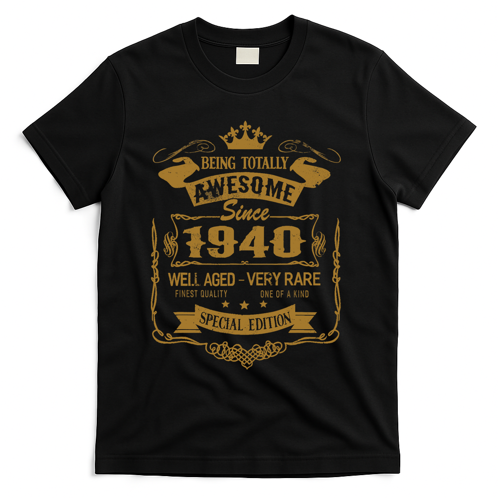 Birthday 365 Being Awesome Since 1940 Vintage Gifts T-Shirt product image 1