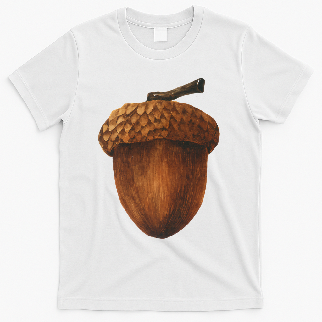 Big Acorn Costume Cute Easy Food Halloween T-Shirt product image 2