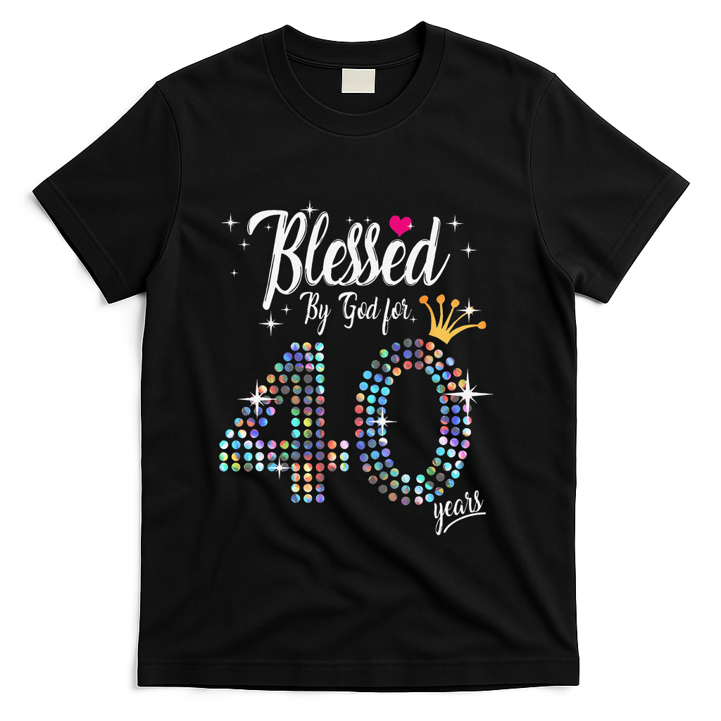 Blessed By God For 40 Years 40th Birthday Anniversary product image 1