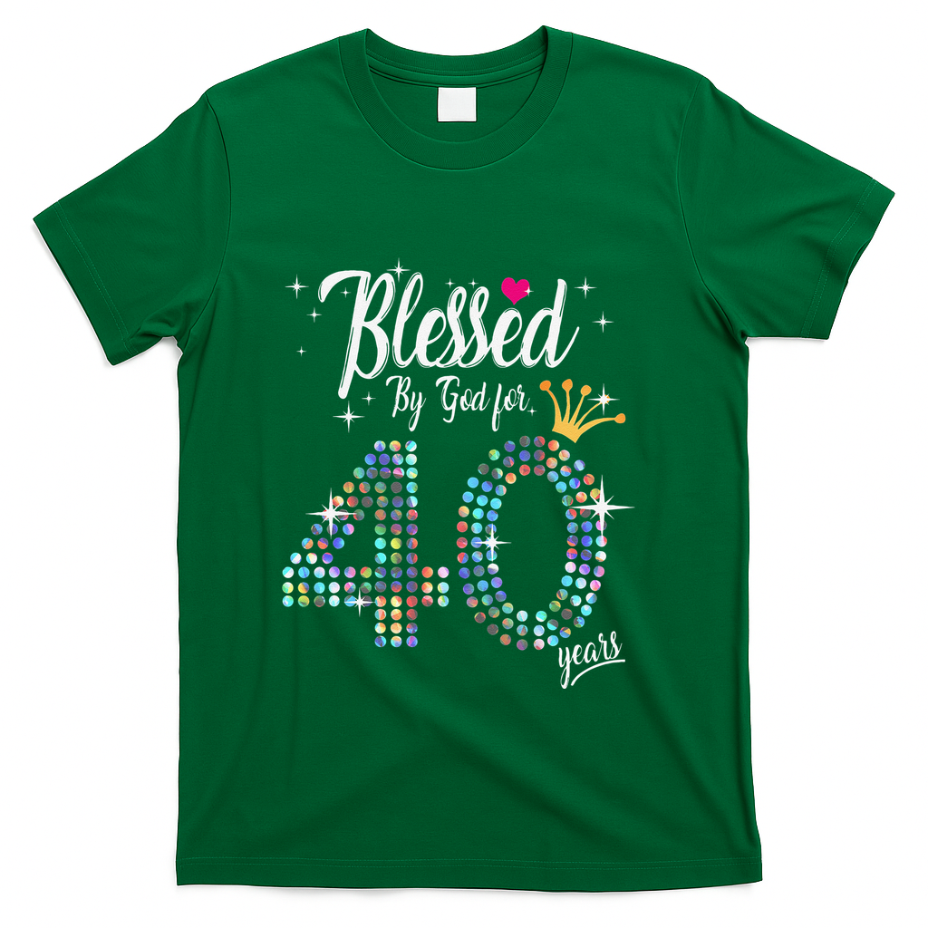 Blessed By God For 40 Years 40th Birthday Anniversary product image 4