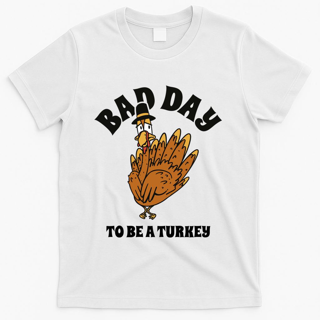 Bad Day To Be A Turkey Funny Thanksgiving T-Shirt product image 2