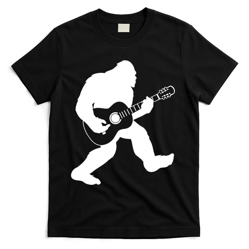 Bigfoot Playing Acoustic Guitar T-Shirt product image 1