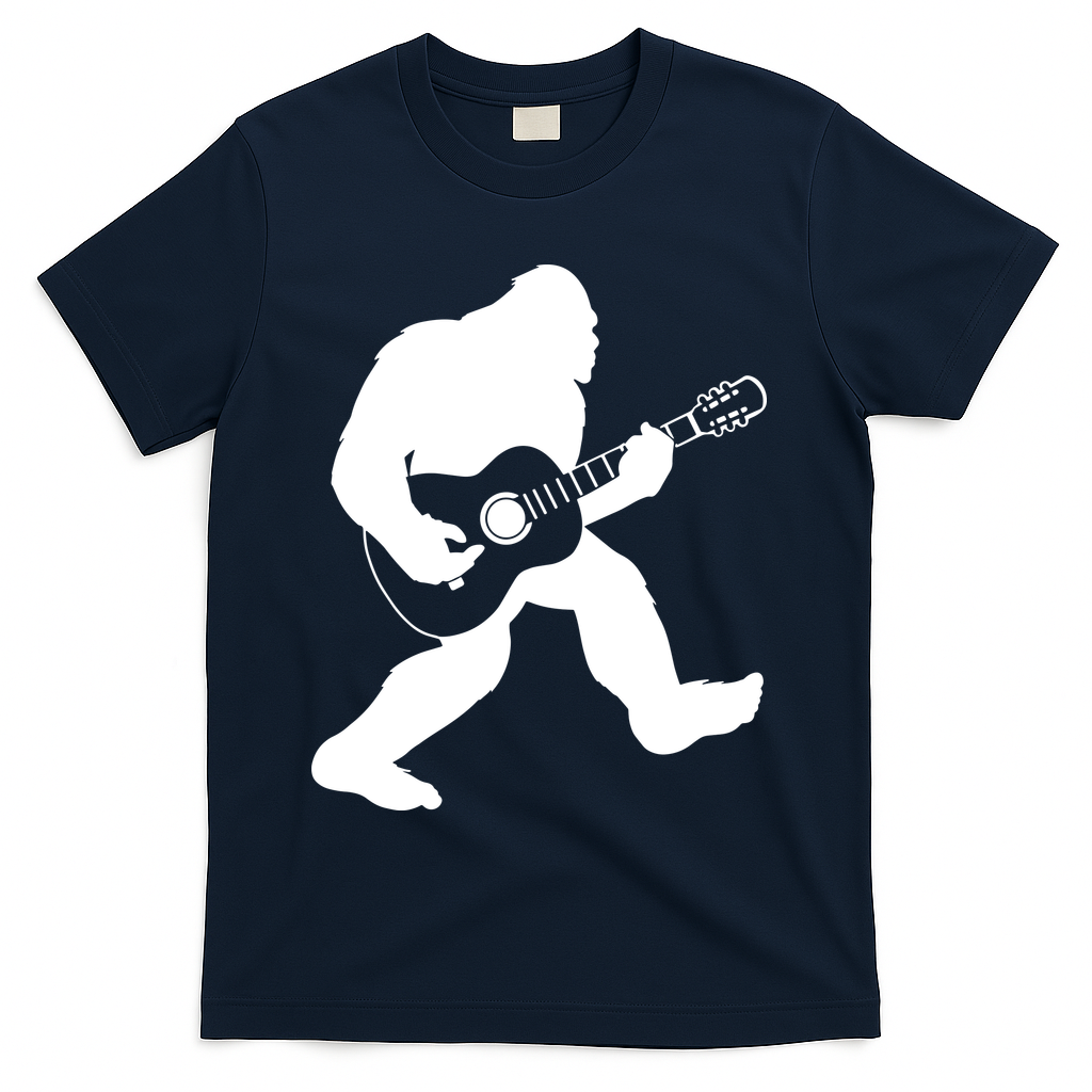 Bigfoot Playing Acoustic Guitar T-Shirt product image 3