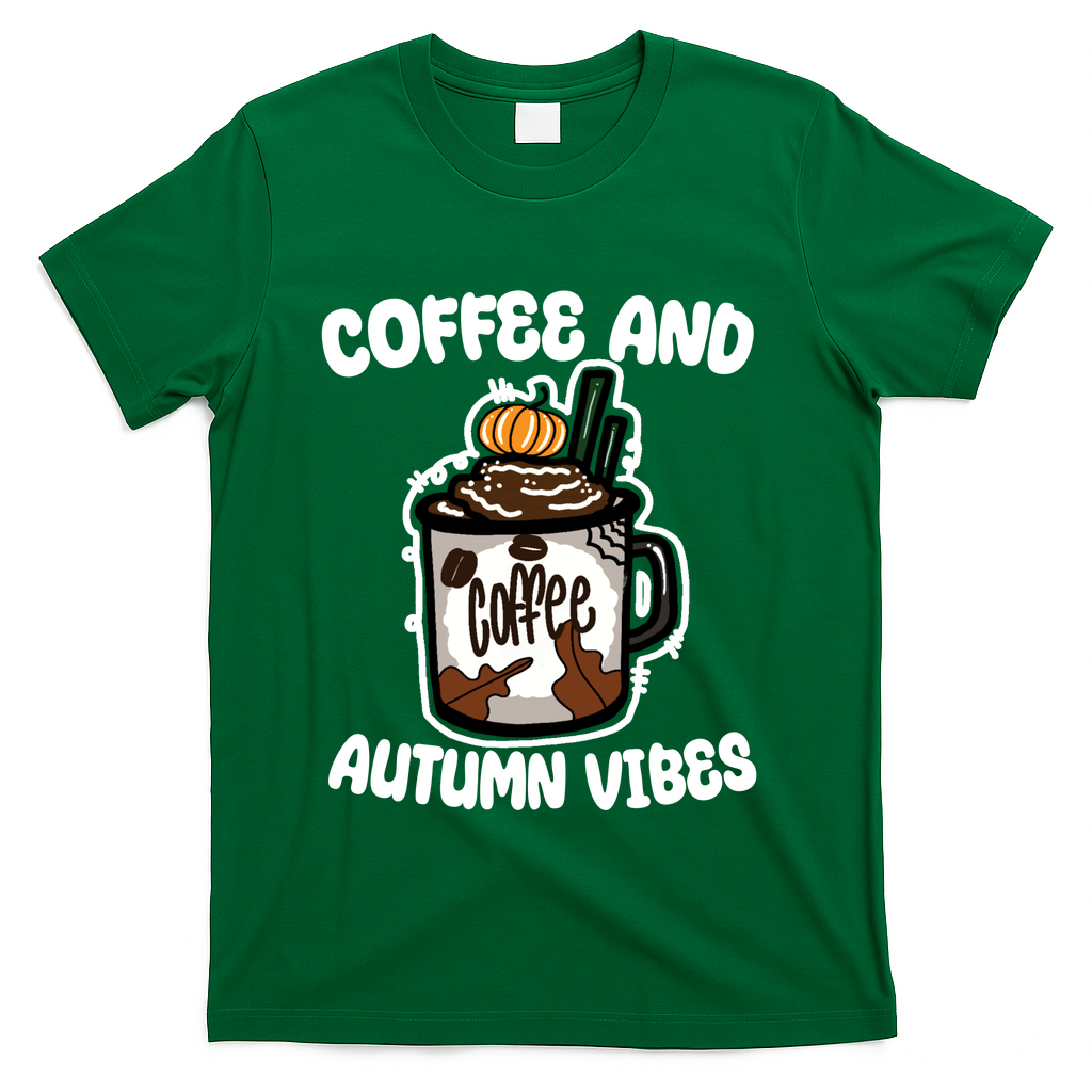 Coffee And Autumn Vibes Halloween T-Shirt product image 4
