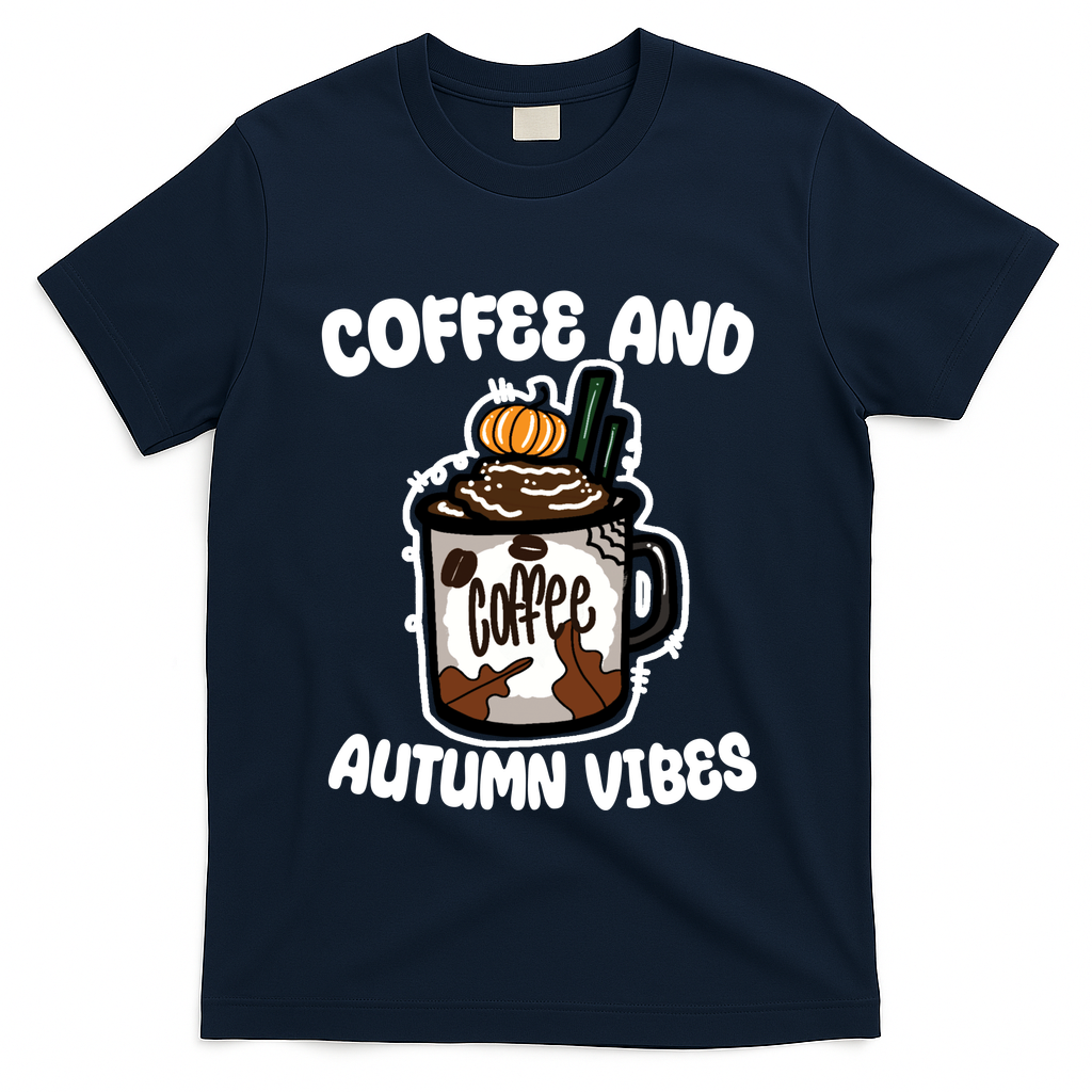 Coffee And Autumn Vibes Halloween T-Shirt product image 3