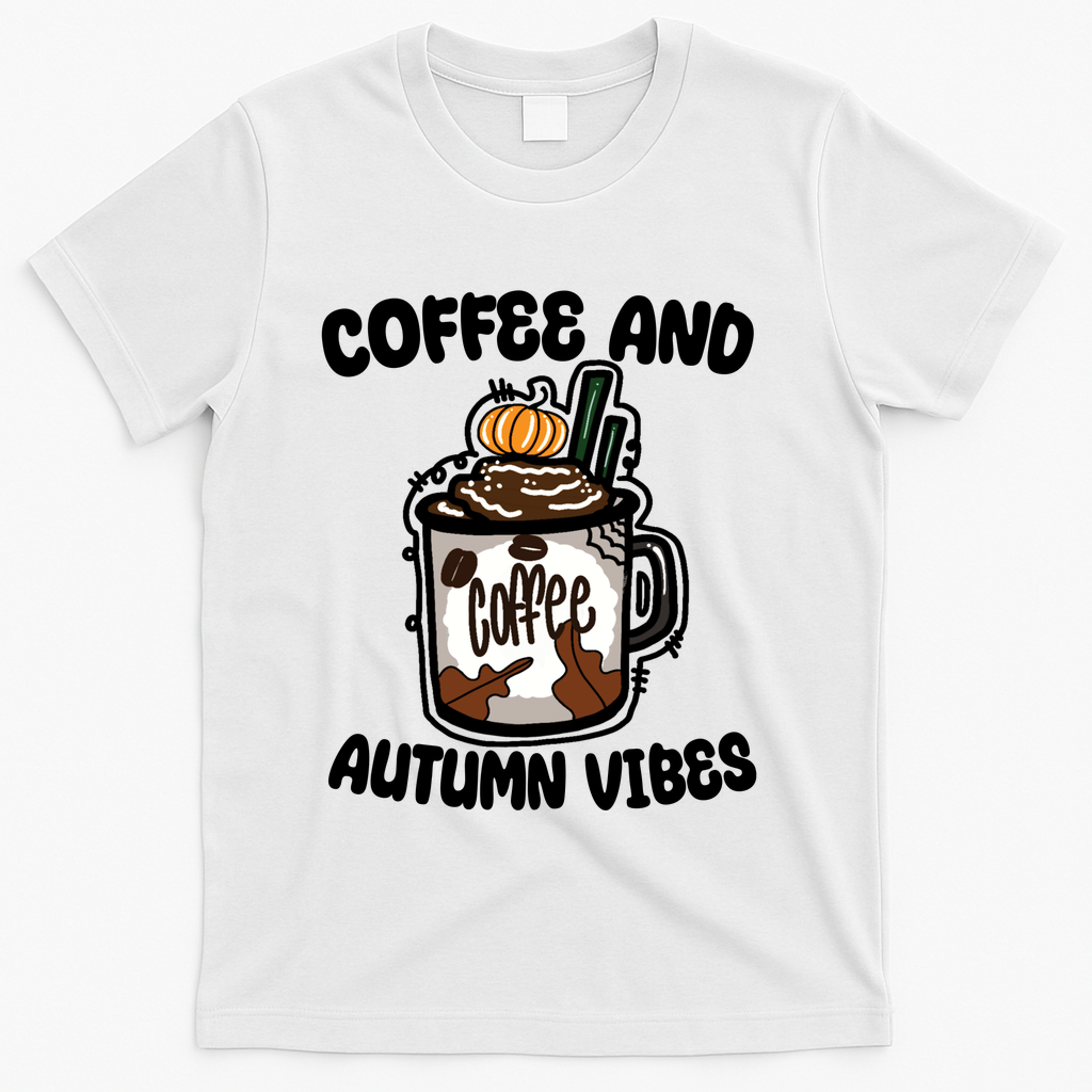 Coffee And Autumn Vibes Halloween T-Shirt product image 2