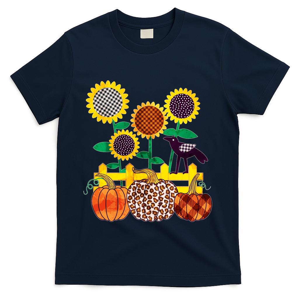Cute Autumn Fall Patterns Raven Crow Sunflowers Pumpkins product image 3
