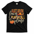 Cute Autumn Leaves And Pumpkins Please T-Shirt product image 1