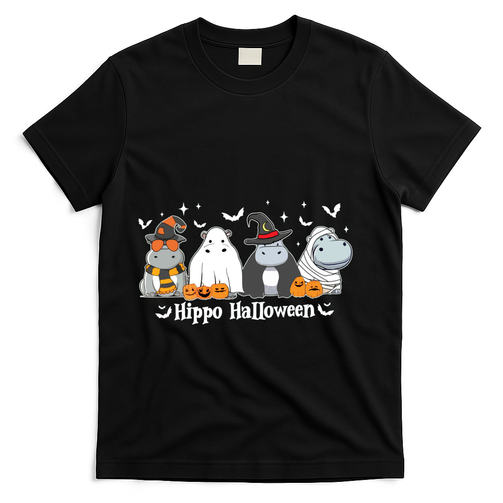 Cute Baby Hippo Moo Deng Fall T-Shirt product image 1