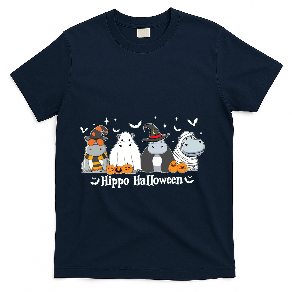 Cute Baby Hippo Moo Deng Fall T-Shirt product image 3