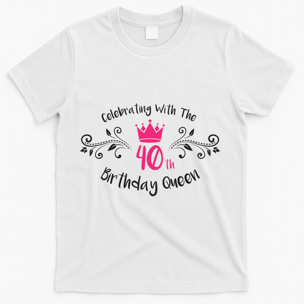Celebrating With The 40th Birthday Queen T-Shirt product image 2