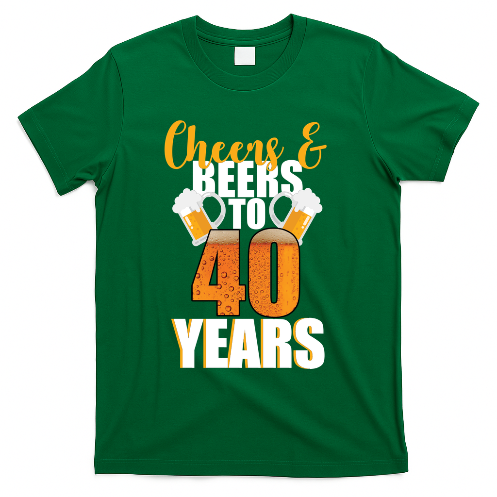 40th Birthday Cheers & Beers To 40 Years T-Shirt product image 4