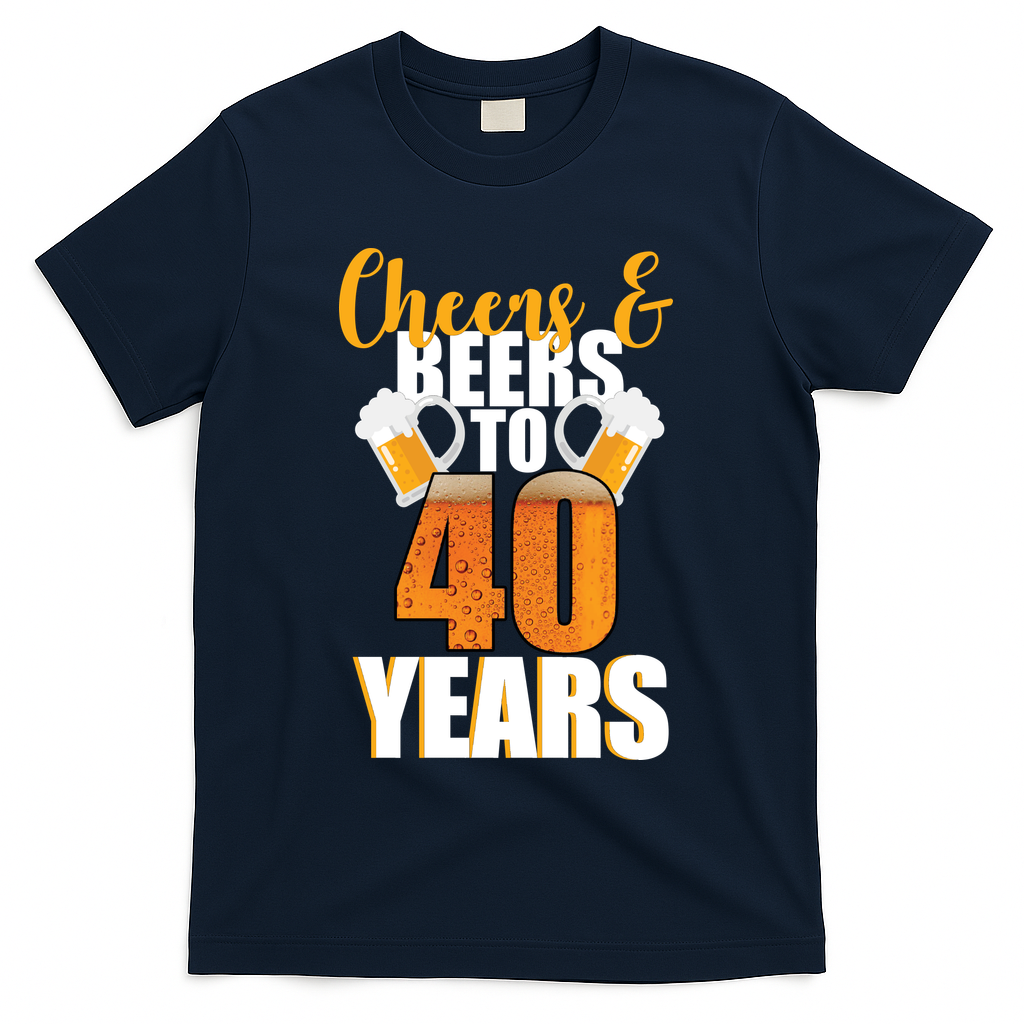 40th Birthday Cheers & Beers To 40 Years T-Shirt product image 3
