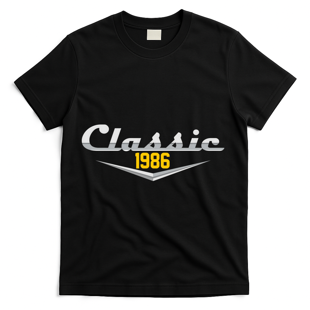 Classic Car Emblem 1986 40th Birthday T-Shirt product image 1