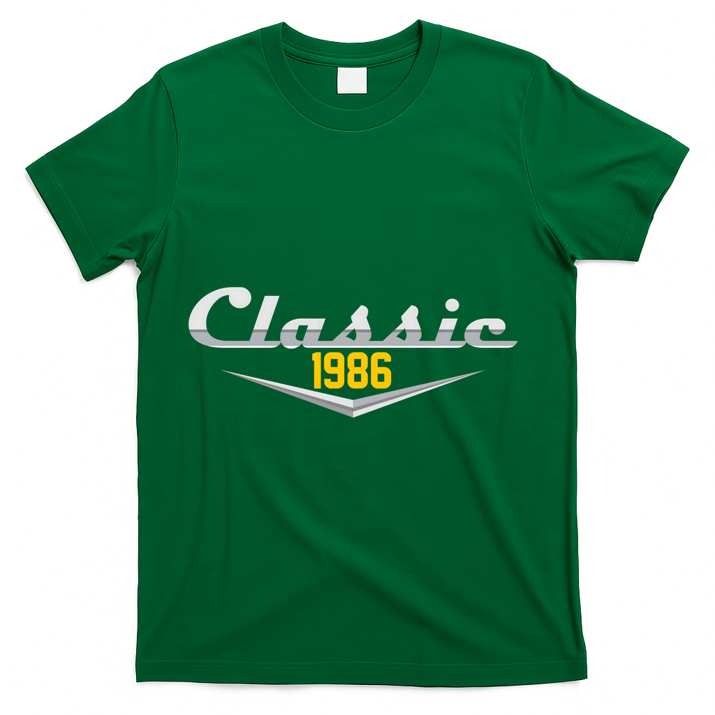 Classic Car Emblem 1986 40th Birthday T-Shirt product image 4