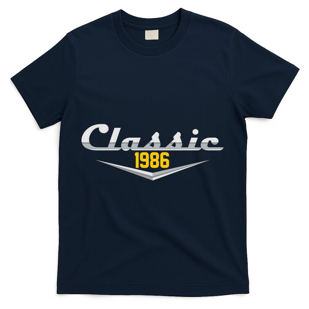 Classic Car Emblem 1986 40th Birthday T-Shirt product image 3
