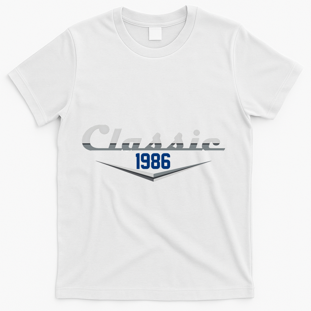Classic Car Emblem 1986 40th Birthday T-Shirt product image 2
