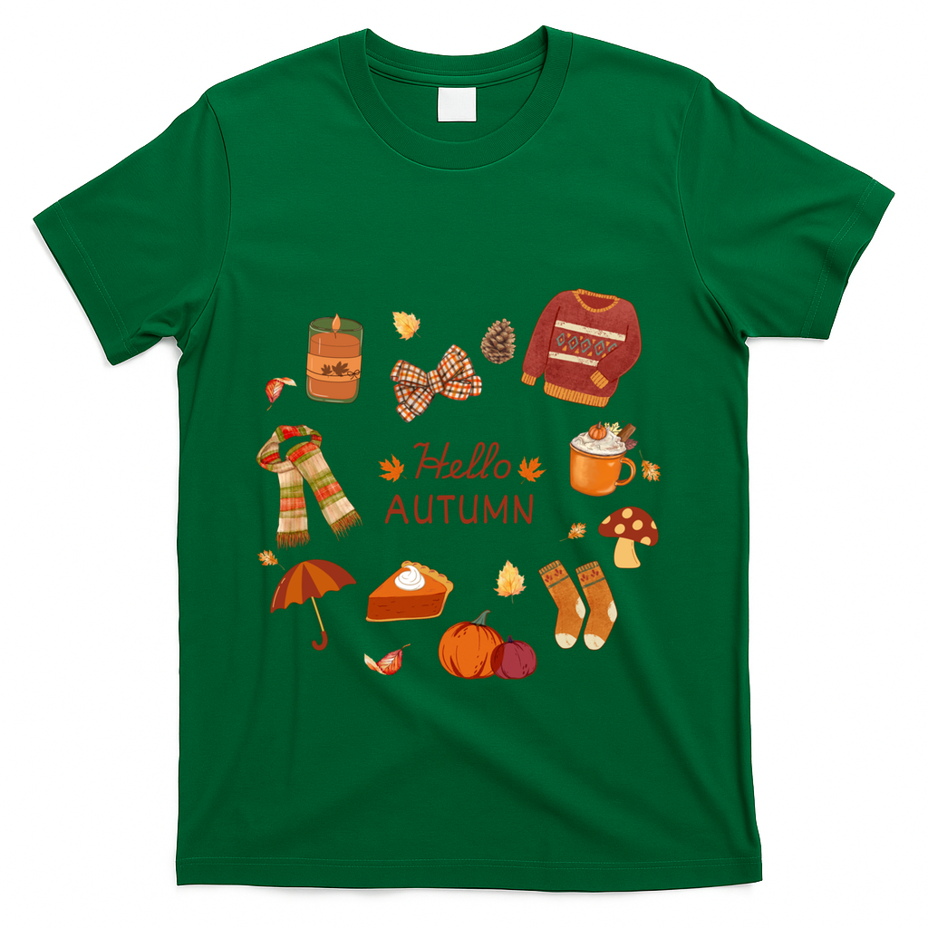 Cute Fall Autumn Little Things Retro Hello T-Shirt product image 4
