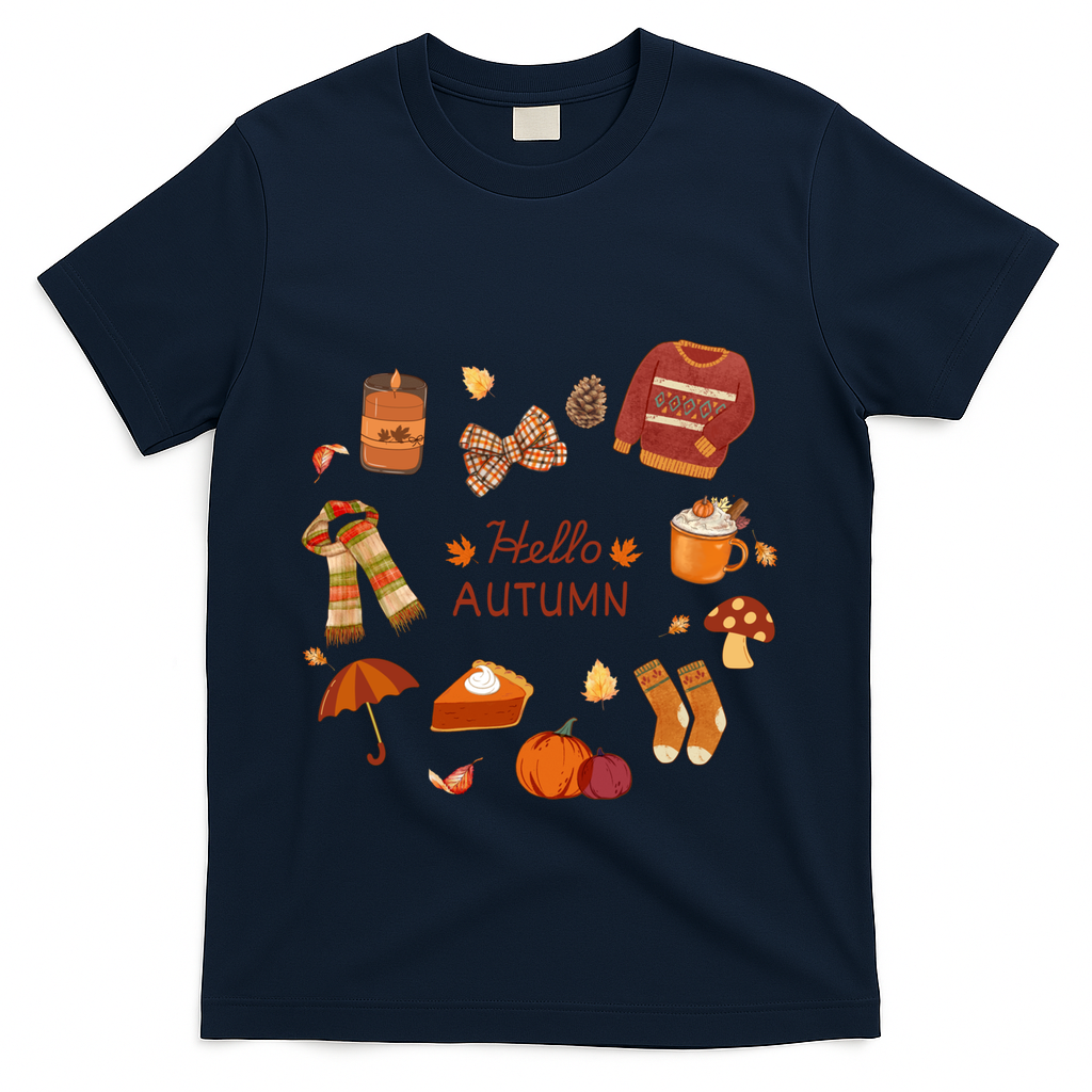 Cute Fall Autumn Little Things Retro Hello T-Shirt product image 3