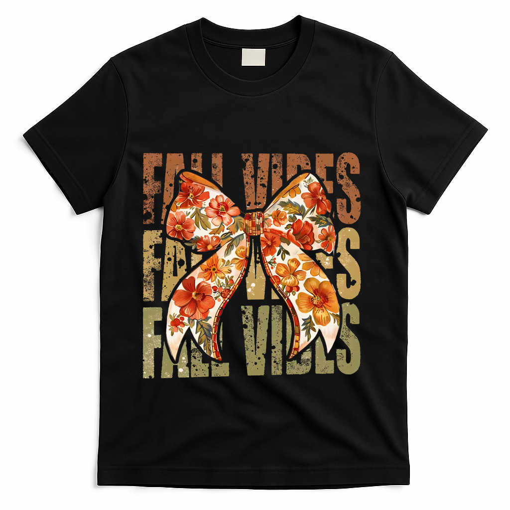 Coquette Floral Fall Vibes Autumn T-Shirt product image 1