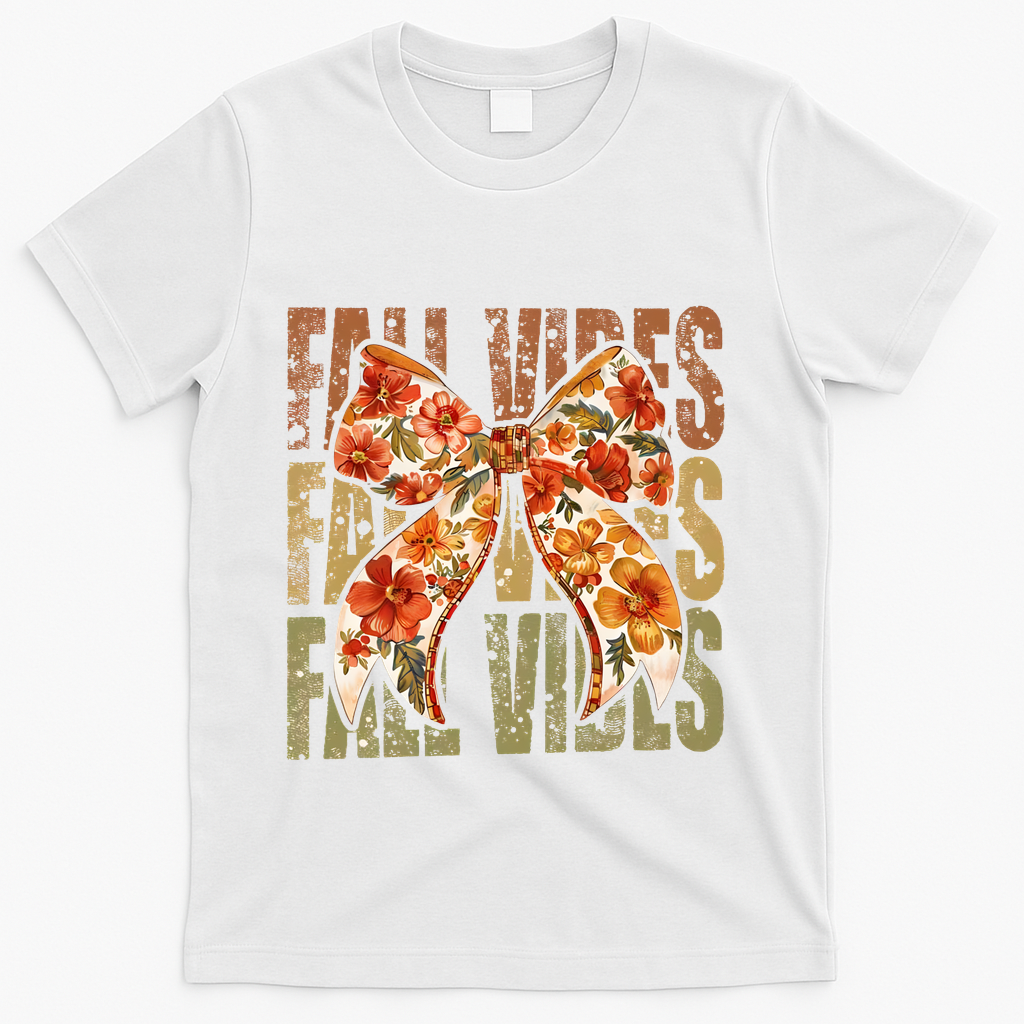 Coquette Floral Fall Vibes Autumn T-Shirt product image 2
