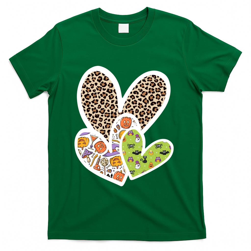 Cute Halloween Hearts Festive T-Shirt product image 4