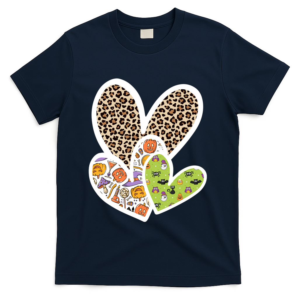 Cute Halloween Hearts Festive T-Shirt product image 3