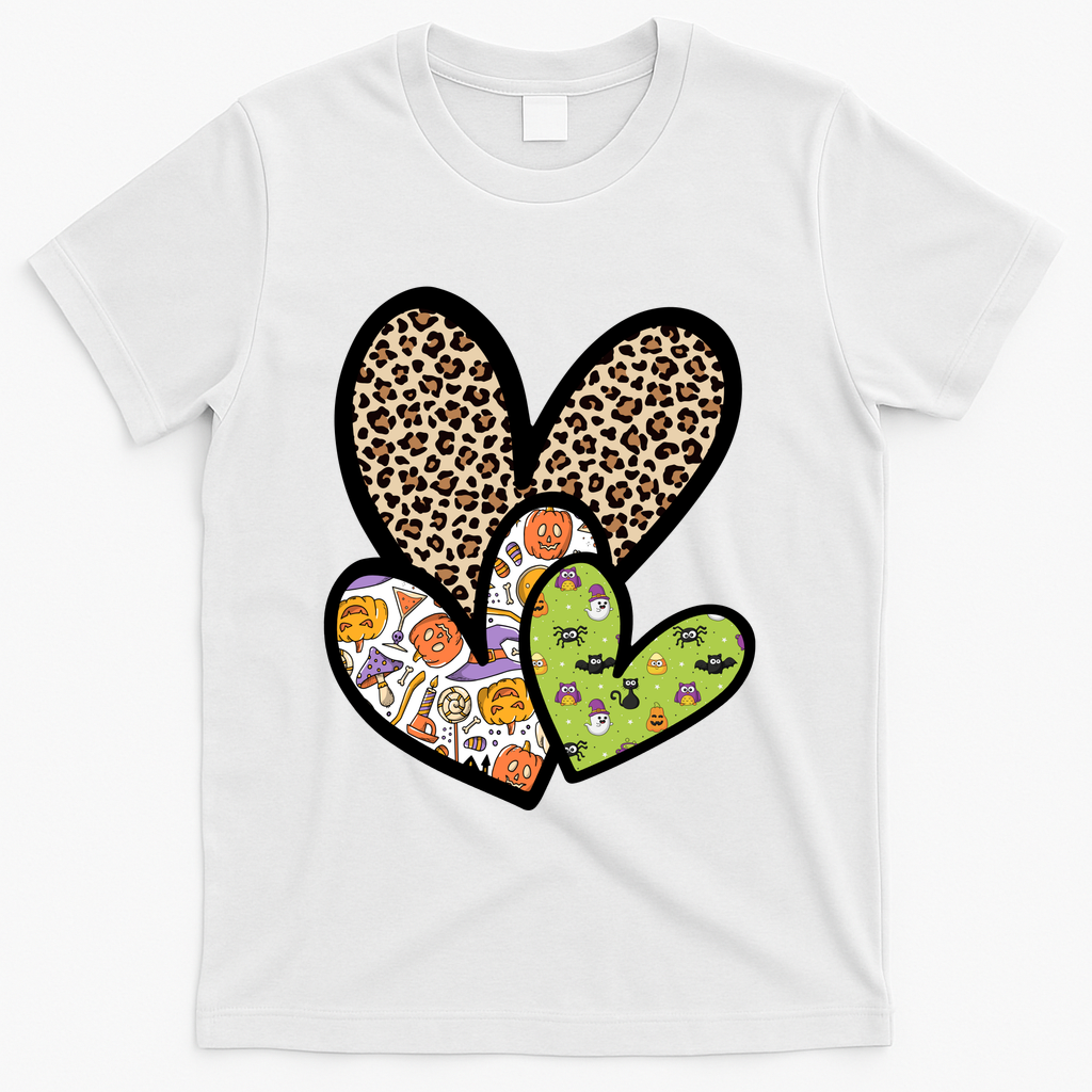 Cute Halloween Hearts Festive T-Shirt product image 2