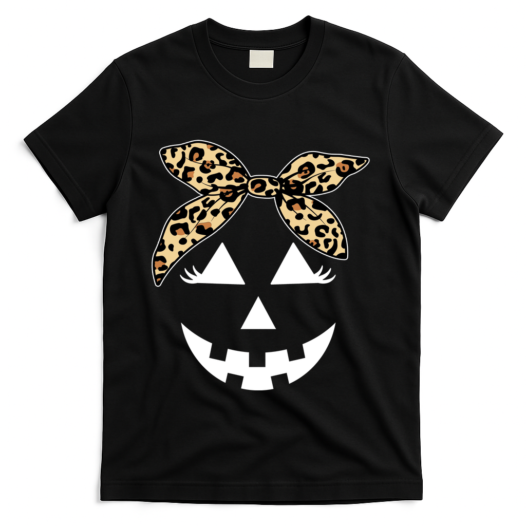 Cheetah Pumpkin Cute Halloween T-Shirt product image 1