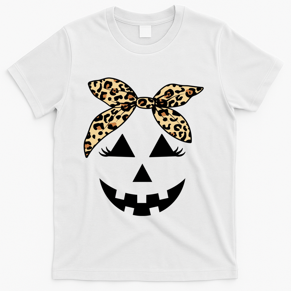Cheetah Pumpkin Cute Halloween T-Shirt product image 2