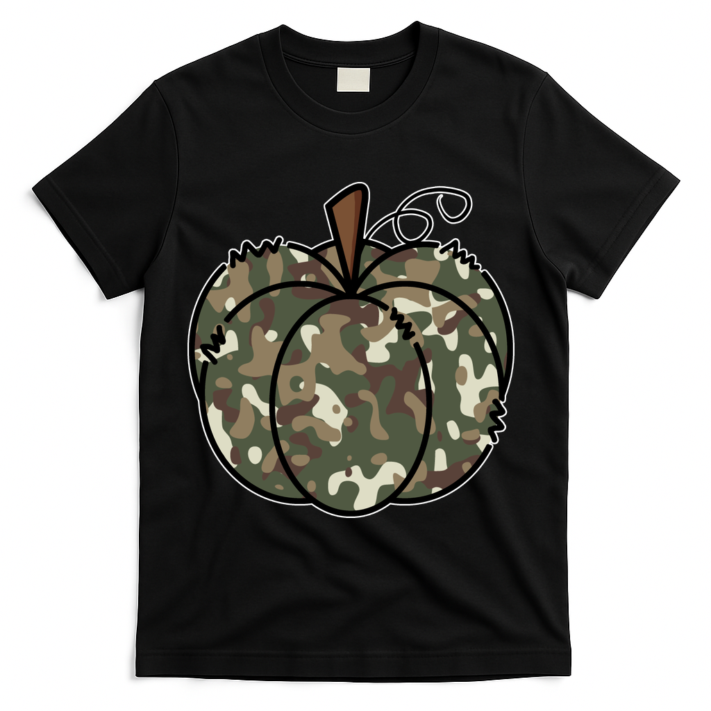 Camouflage Pumpkin Holiday T-Shirt product image 1