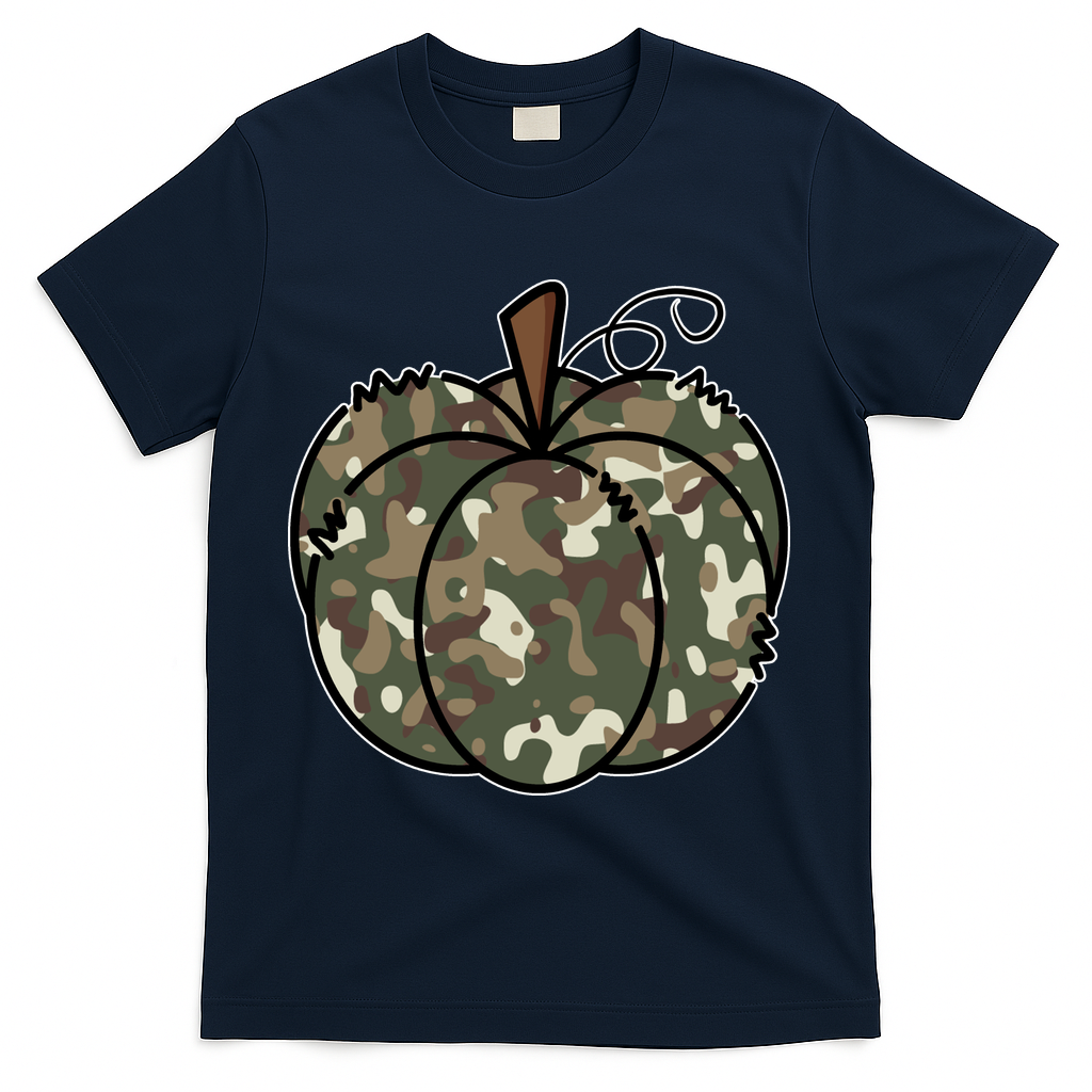 Camouflage Pumpkin Holiday T-Shirt product image 3