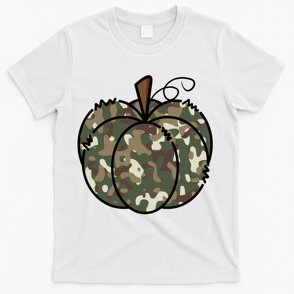 Camouflage Pumpkin Holiday T-Shirt product image 2