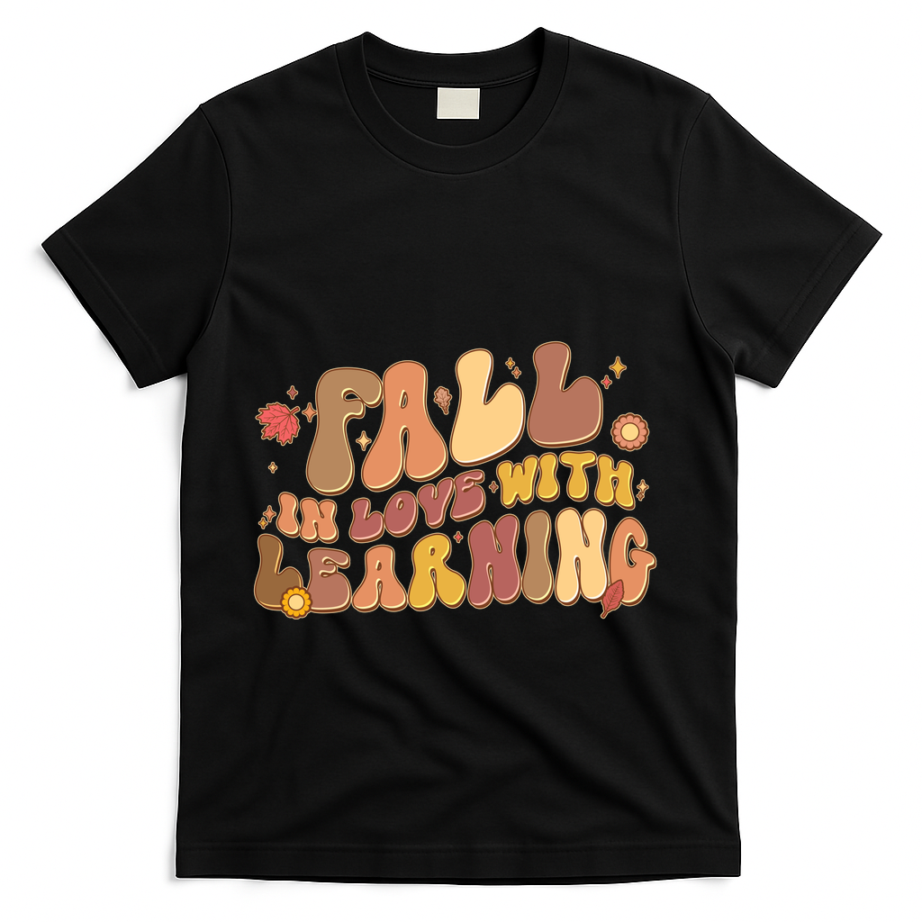 Cute Retro Fall In Love With Learning T-Shirt product image 1