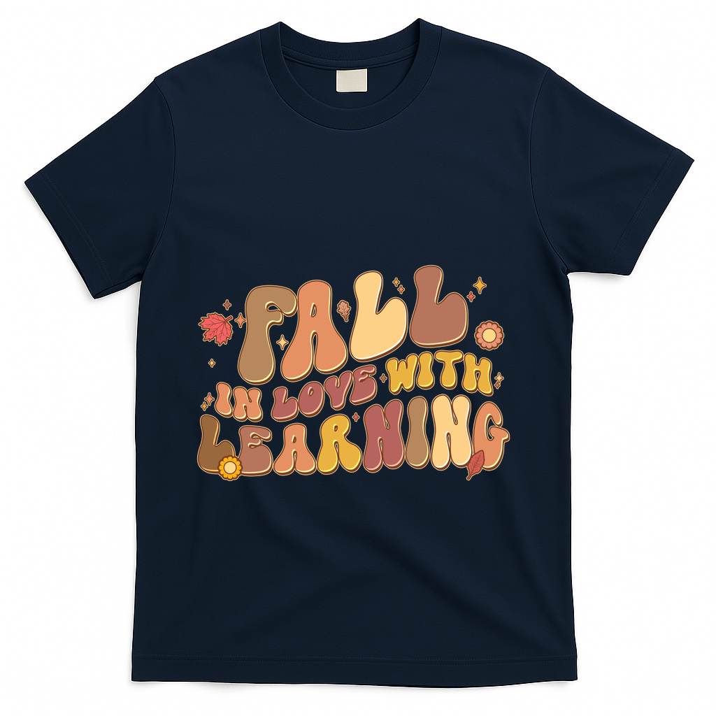 Cute Retro Fall In Love With Learning T-Shirt product image 3