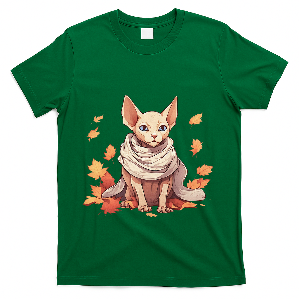 Cute Sphynx Cat Autumn Hairless Adorable Lover T-Shirt product image 4